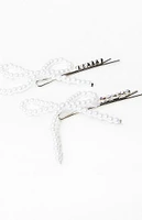 PacSun 2 Pack Pearl Bow Hair Pins