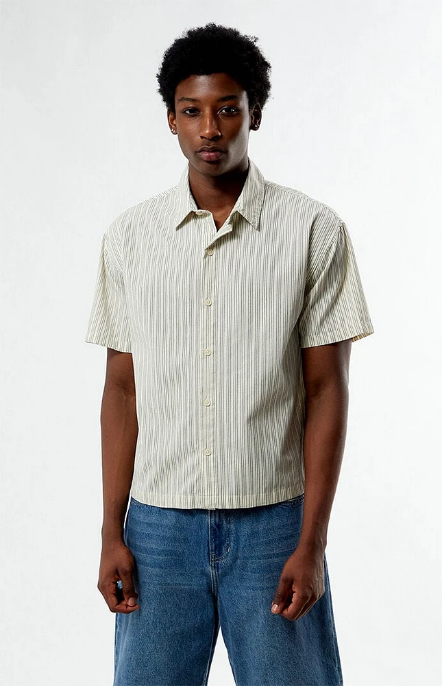 PacSun Oxford Striped Camp Shirt