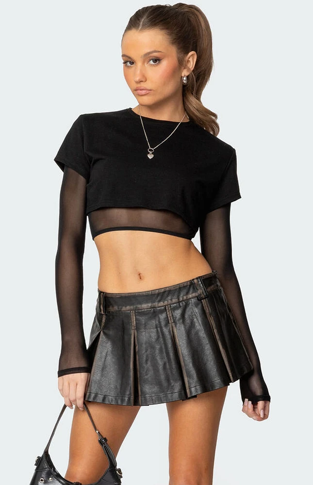 Edikted Rella Layered Long Sleeve T-Shirt