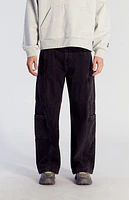 Pacsun Black Cargo Extreme Baggy Jeans