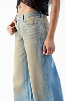 Pacsun Casey Indigo Tinted Mud Wash Low Rise Baggy Jeans