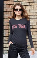 John Galt Black New York Tori Long Sleeve T-Shirt