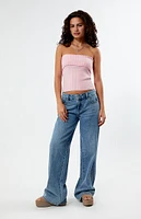 LA Hearts Florence Fold-Over Sweater Tube Top