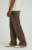 PacSun Stretch Brown Baggy Carpenter Jeans