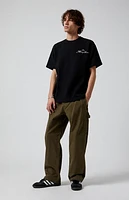 Pacsun Stretch Olive Baggy Carpenter Pants