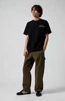 PacSun Stretch Olive Baggy Carpenter Pants