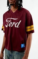 FORD Short Sleeve Burgundy Mesh Jersey