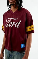 FORD Short Sleeve Burgundy Mesh Jersey