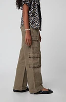 PacSun Kids Olive Baggy Cargo Jeans