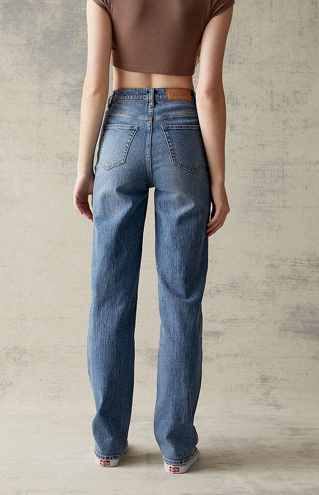 Eco Medium Blue Stretch '90s Boyfriend Jeans