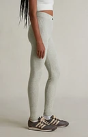 Fear of God Essentials Women's Heather Stone High Power Ribbed Knit Leggings