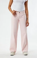 PacSun Eco Light Pink Low Rise Wide Leg Jeans