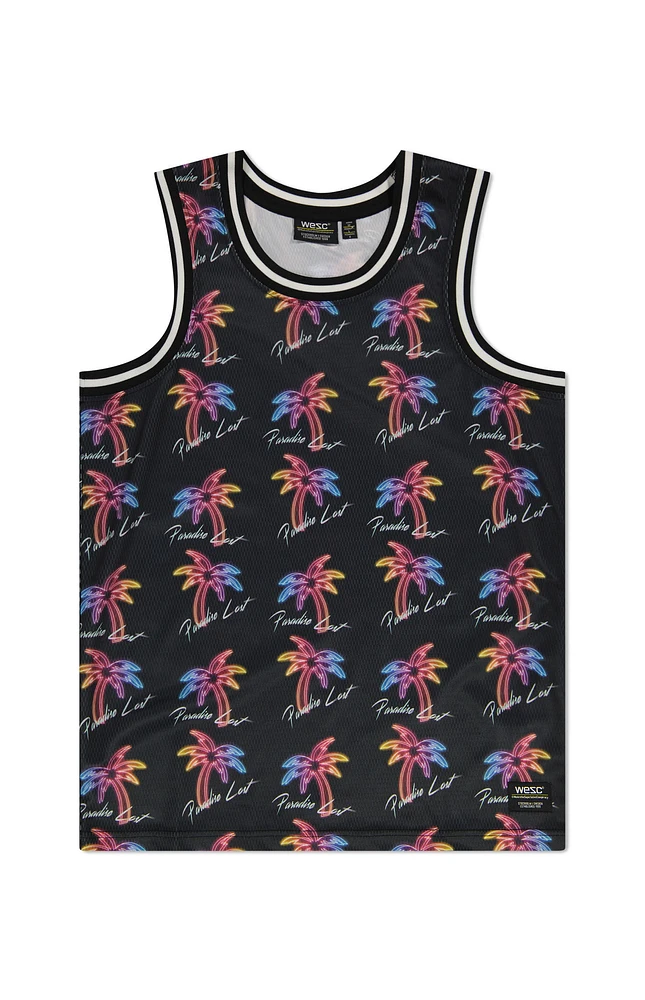 WeSC America Inc Basketball Vapor Wave Palms AOP Tank Top