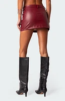 Edikted Maya Faux Leather Mini Skirt