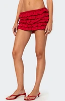 Edikted Constance Ruffled Mini Skirt