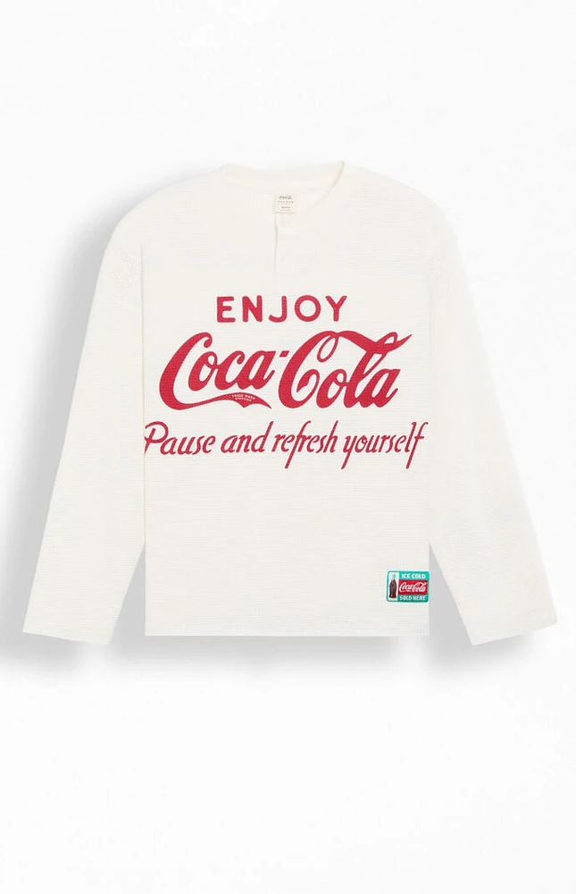 Coca-Cola By PacSun Pause Long Sleeve Waffle Knit T-Shirt