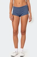 Edikted Levia Striped Micro Shorts