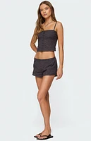 Edikted Shaya Button Up Eyelet Tank Top