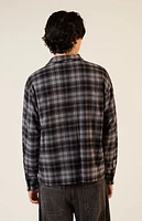 Pacsun Gray Graphic Flannel Shirt