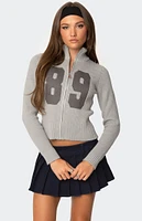 Edikted 89 High Neck Zip Up Sweater