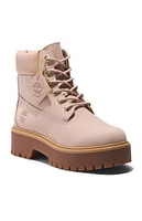 Timberland Women's Tan Stone Street 6inch Lace-Up Waterproof Boots