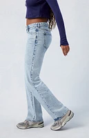 PacSun Jordyn Light Indigo Acid Low Rise Straight Leg Jeans