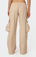 Edikted Bow Trim Cargo Parachute Pants