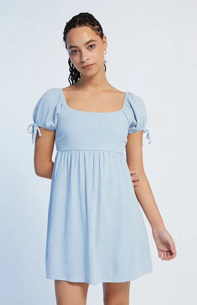blue dress pacsun RIXO Katie Midi Watercolour Floral Blue main image 0