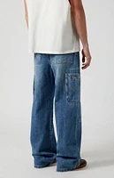 PacSun Medium Indigo Extreme Baggy Cargo Jeans