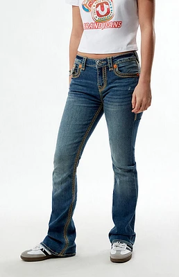 True Religion Becca Mid Rise Flap Super Bootcut Jeans