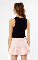 LA Hearts Light Pink Ruffle Mini Skort