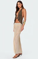 Edikted Inside Out Sheer Lace Maxi Skirt