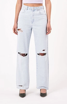 ABRAND Carrie Iris Rip High Waisted Jeans