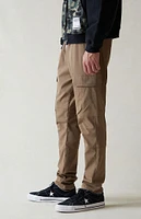 PacSun Brown Performance Athletic Slim Cargo Pants