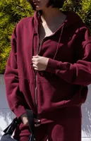 John Galt Burgundy Full Zip Hoodie