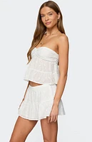 Edikted Dora Strapless Eyelet Babydoll Top