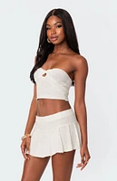 Edikted Kiera Twist Front Knit Tube Top