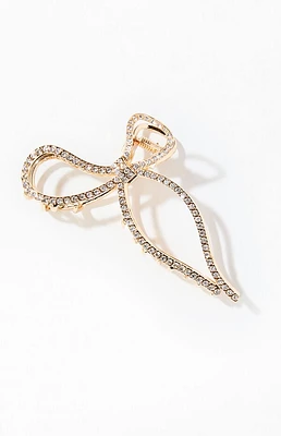 LA Hearts Rhinestone Bow Hair Claw Clip