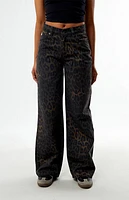Ragged Priest Dark Leopard Release Baggy Jeans