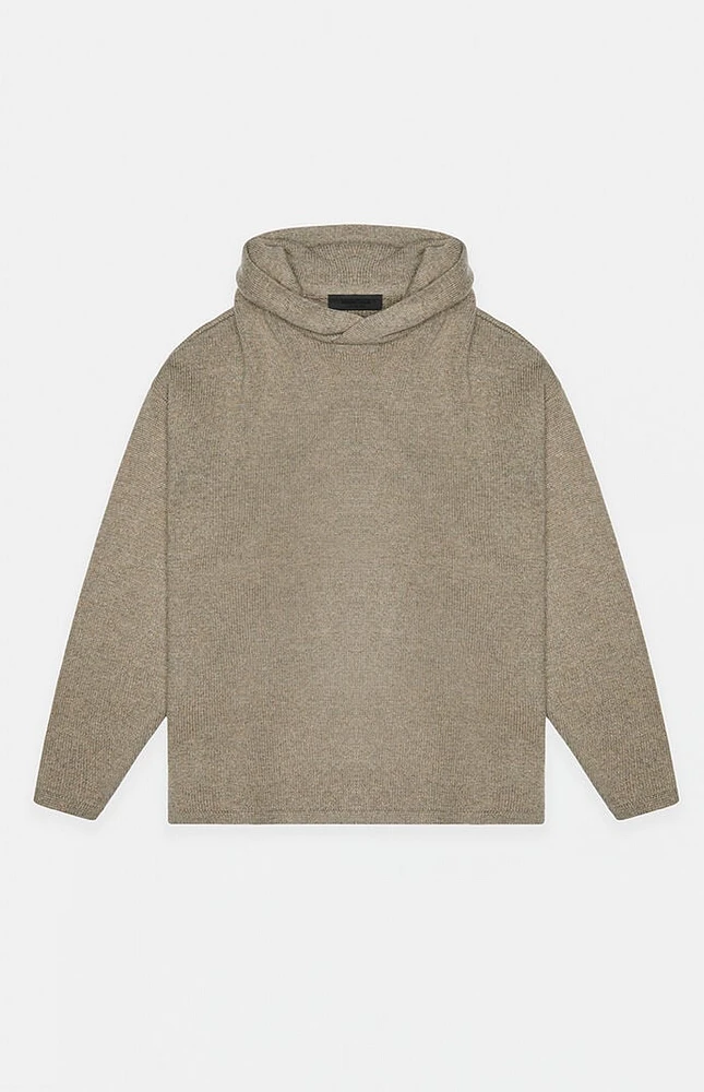 Fear of God Essentials Heather Grey Sweater Knit Hoodie