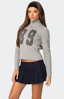 Edikted 89 High Neck Zip Up Sweater