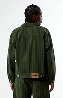 Obey Striped Zip Up Jacket