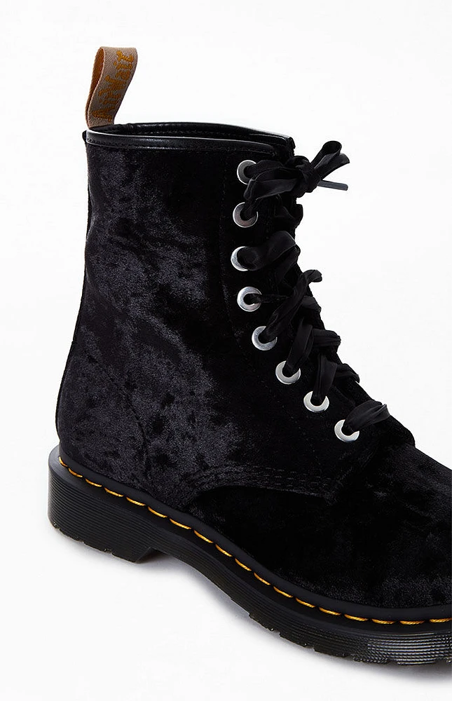 Women's 1460 Crushed Velvet Lace Up Boots