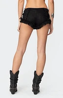Edikted Knox Ruffle Micro Shorts
