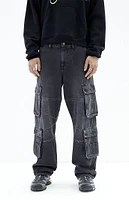 PacSun Black Wash Baggy Cargo Jeans