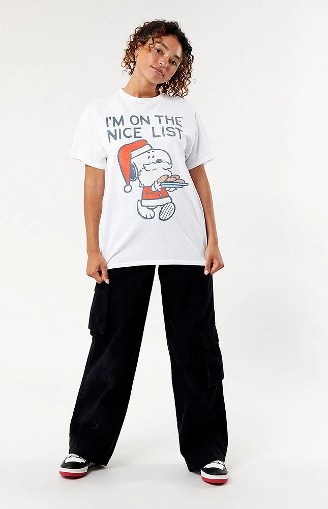 Junk Food Snoopy Nice List T-Shirt