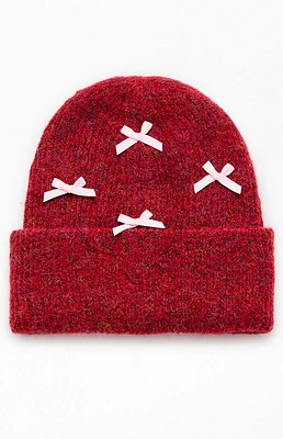 PacSun Chunky Knit Bow Beanie