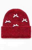 PacSun Chunky Knit Bow Beanie