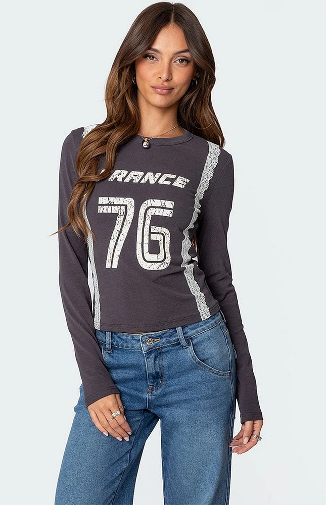 Edikted Frenchy Long Sleeve T-Shirt