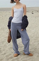 John Galt Grey & Navy Skylar Striped Tank Top